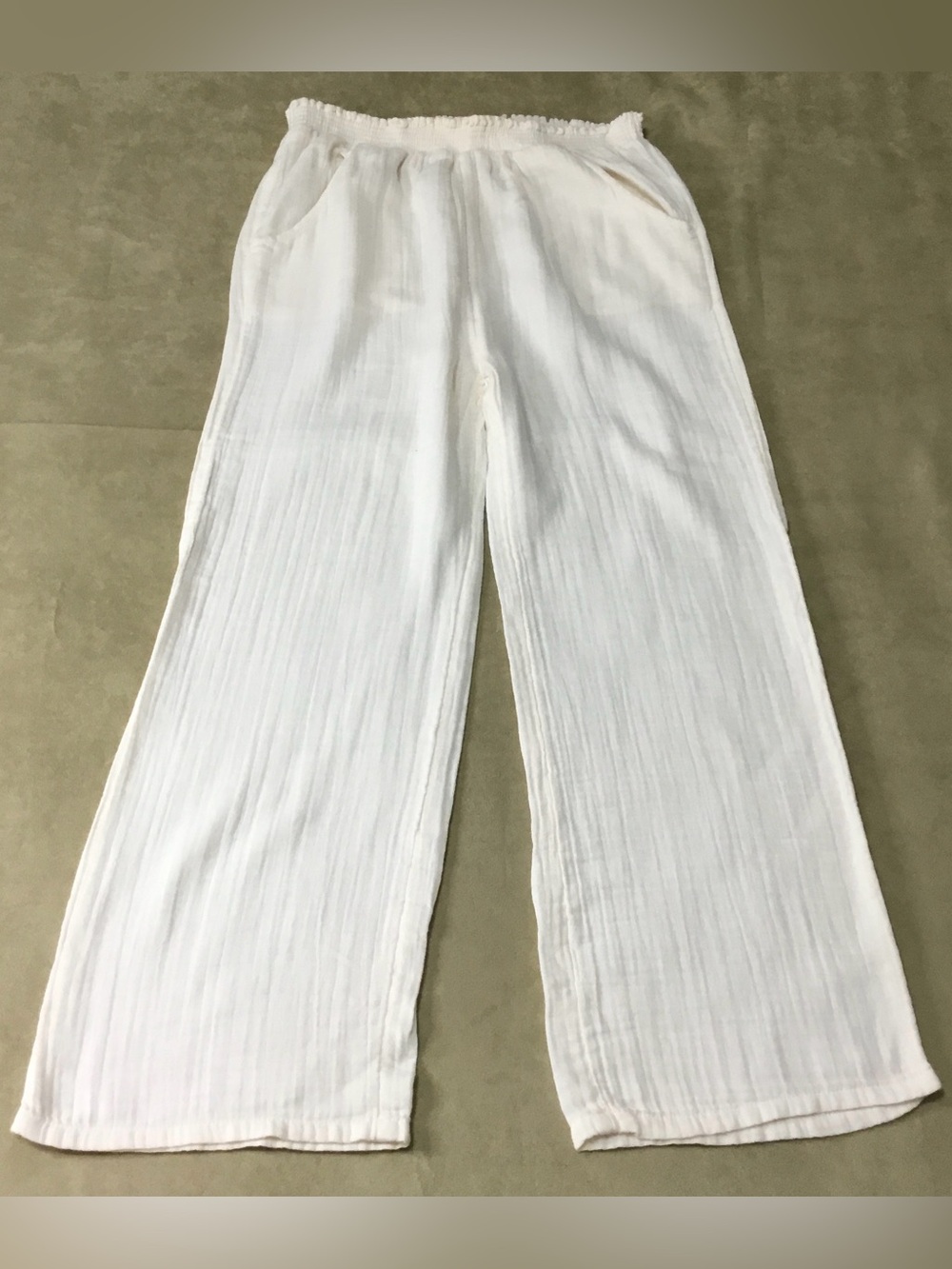 Old Navy Off-white Lightweight Wide-Leg Pants - K800